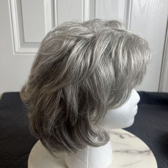 Vintage Tony of Beverly Wig Short Hair Curly Light Black Gray Adjustable Wig - Picture 4 of 7
